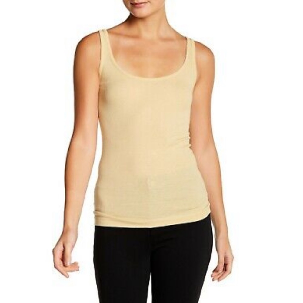 VINCE Scoop Neck Tank In Sawdust size XS